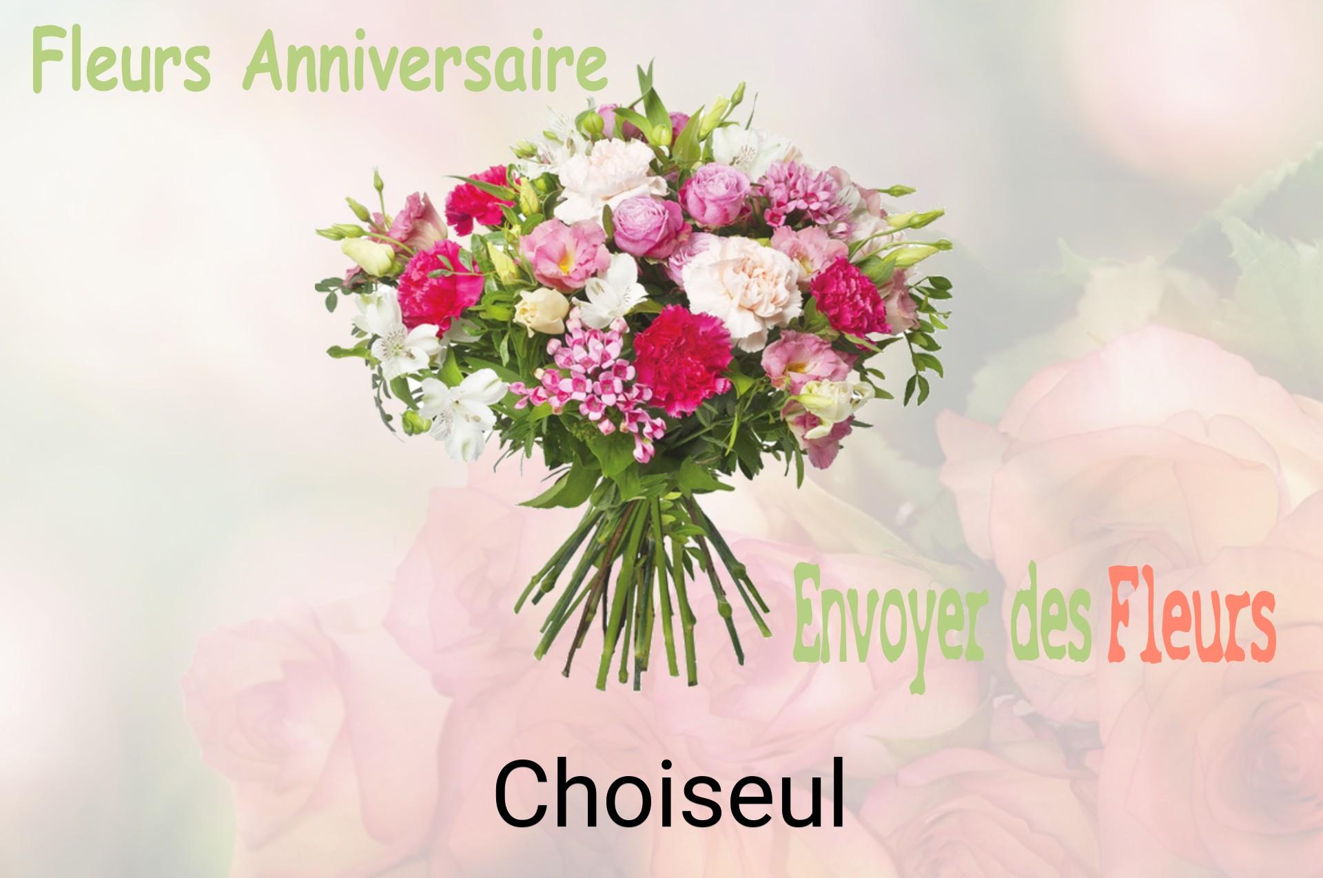 Bouquet de fleurs d’anniversaire livré à Choiseul
