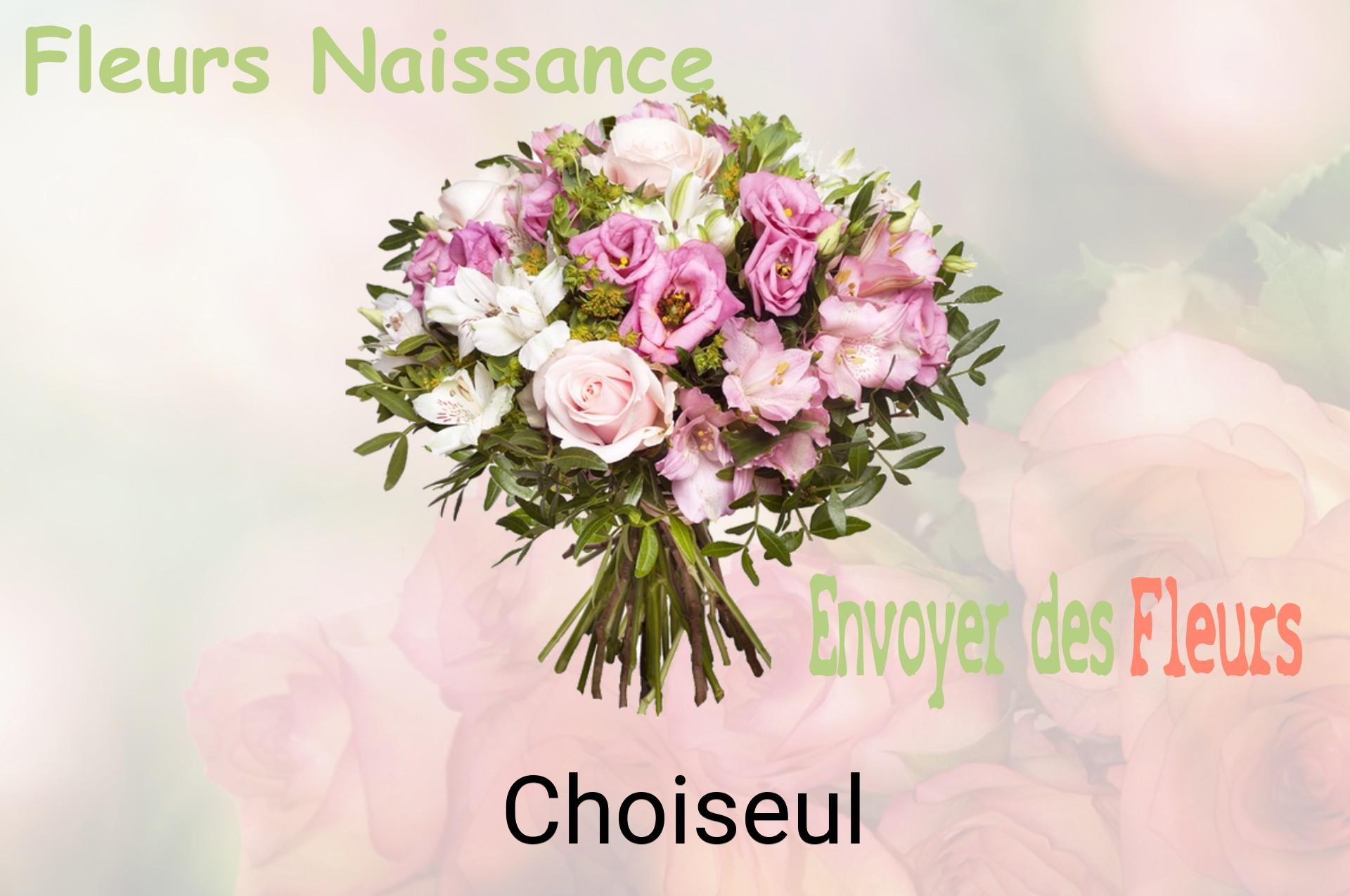 Bouquet de fleurs de naissance livré à Choiseul
