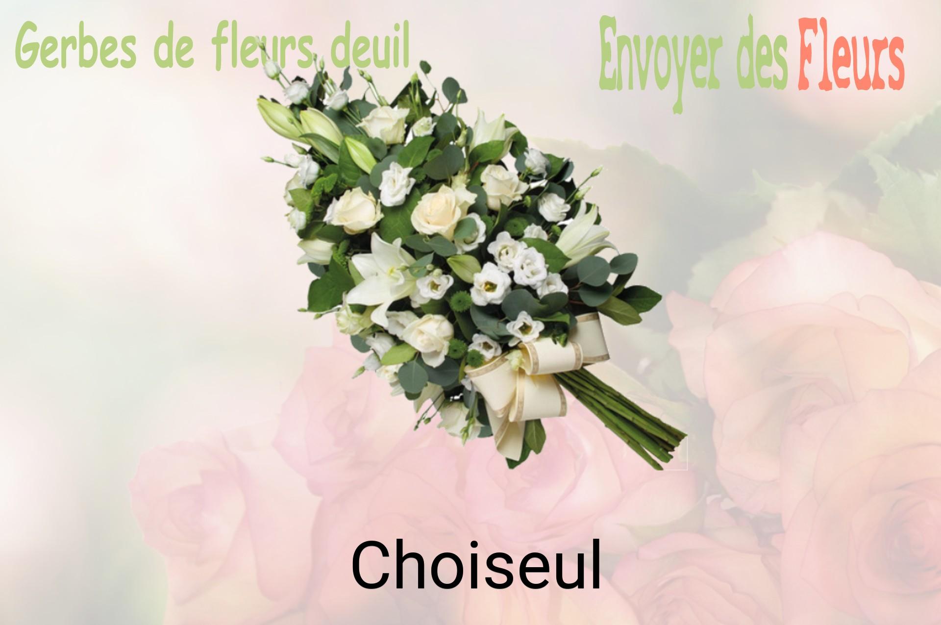 Gerbe de fleurs de deuil livrée à Choiseul